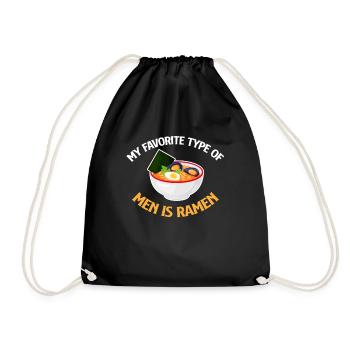 Mon type d’homme préféré est le bol chaud ramen - Sac de sport léger - noir - Devant