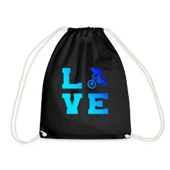 Women's MTB Cycling Cycling Cyclists Men - Drawstring Bag - black - Front
