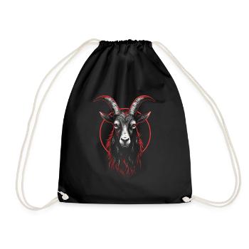 Goat Baphomet - Drawstring Bag - black - Front