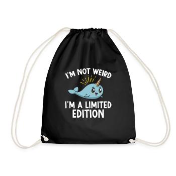 Narwhal Unicorn Whale - Drawstring Bag - black - Front