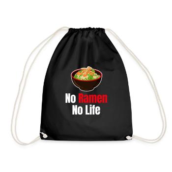 No Ramen No Life Hot Bowl Asiatique Japonais - Sac de sport léger - noir - Devant