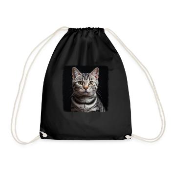 Chat Chats American Shorthair - Sac de sport léger - noir - Devant