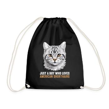 Chat Chats American Shorthair - Sac de sport léger - noir - Devant