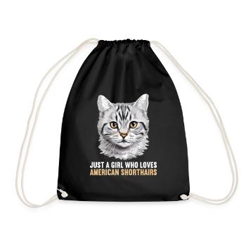 Chat Chats American Shorthair - Sac de sport léger - noir - Devant