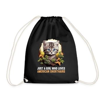 Chat Chats American Shorthair - Sac de sport léger - noir - Devant