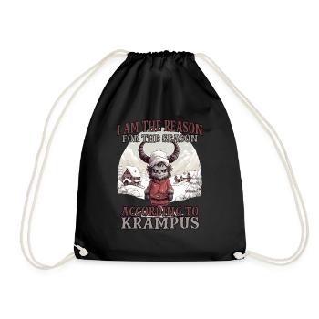 Krampus T Böser Weihnachtsmann Kramperl Krampus - Turnbeutel - Schwarz - Vorne