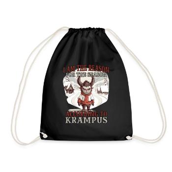 Merry Krampus | Kramperl | Krampus Weihnachtsmann - Turnbeutel - Schwarz - Vorne