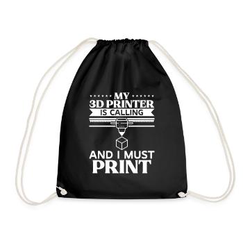 Imprimante 3D Impression 3D - Sac de sport léger - noir - Devant