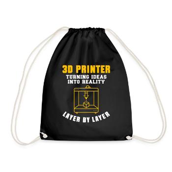 Imprimante 3D Impression 3D - Sac de sport léger - noir - Devant