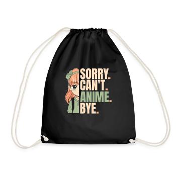 Anime Manga Anime Fille - Sac de sport léger - noir - Devant