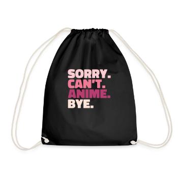 Anime Manga Anime Fille - Sac de sport léger - noir - Devant