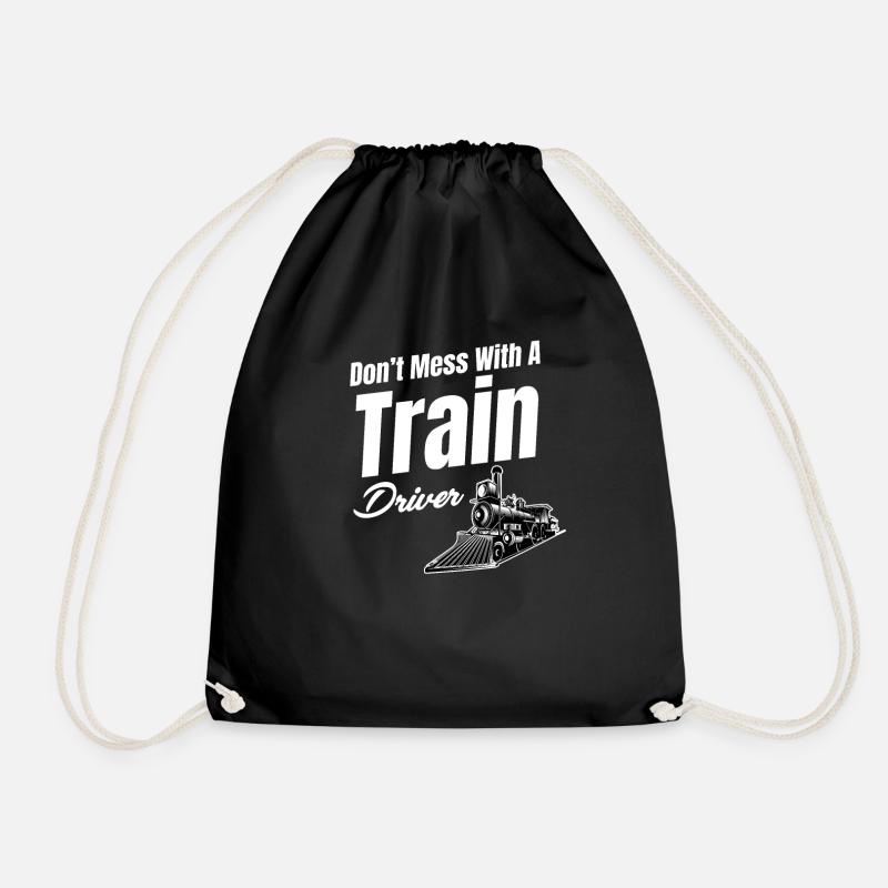 Don't mess with a - Drawstring Bag - black