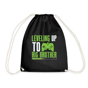 Big Brother Video Gamer New Brother Gaming - Drawstring Bag - black - Front