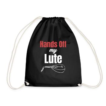 Hands of My Lute String Musician Mandolinist - Drawstring Bag - black - Front