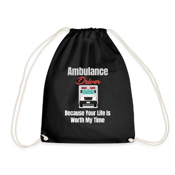 Ambulancier, parce que ta vie est mon temps - Sac de sport léger - noir - Devant