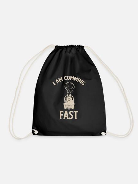 I'm Coming Quickly Funny Train Driver Machinist - Drawstring Bag - black