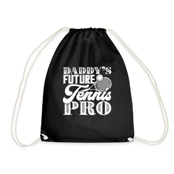 Tennis Daddy's Future Tennis Pro - Drawstring Bag - black - Front