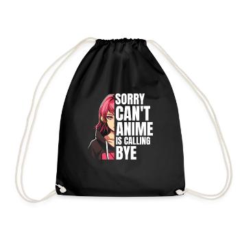 Anime Manga Anime Fille - Sac de sport léger - noir - Devant