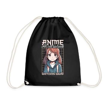 Anime Manga Anime Fille - Sac de sport léger - noir - Devant