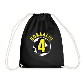 4e anniversaire 4 ans de football joueur de football - Sac de sport léger - noir - Devant