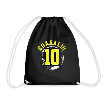 10e anniversaire 10 ans Football Joueur de football - Sac de sport léger - noir - Devant