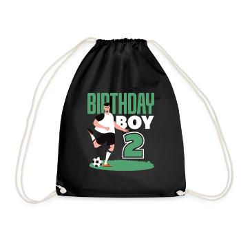 2e anniversaire 2 ans footballeur joueur de football - Sac de sport léger - noir - Devant