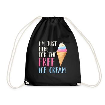 Je suis juste ici pour la croisière amusante gratuite sur la crème glacée - Sac de sport léger - noir - Devant