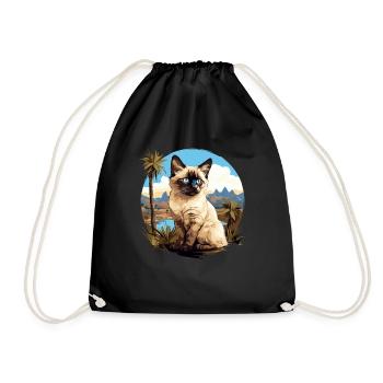 Chat balinais Balinesenkatze - Sac de sport léger - noir - Devant