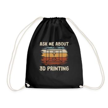 Imprimante 3D Impression 3D - Sac de sport léger - noir - Devant