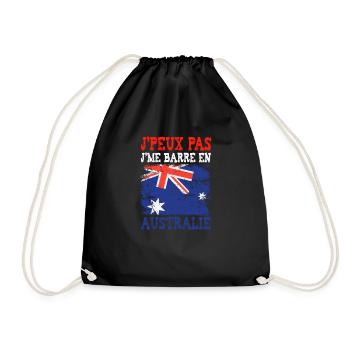 Ich kann nicht, ich bin in Australien - Turnbeutel - Schwarz - Vorne