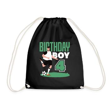 4e anniversaire 4 ans de football joueur de football - Sac de sport léger - noir - Devant