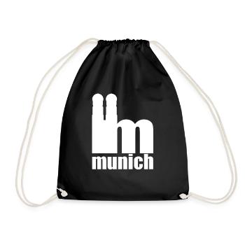 Servus - Gruß aus München - Frauenkirche - Turnbeutel - Schwarz - Vorne