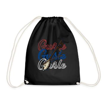 Serbie Balkan Gusle musique drapeau - Sac de sport léger - noir - Devant