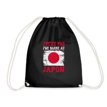 I can't go to Japan - Drawstring Bag - black - Front