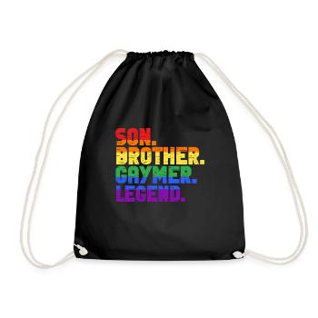 Gaymer LGBT Pride Rainbow Gamer Video Games - Turnbeutel - Schwarz - Vorne