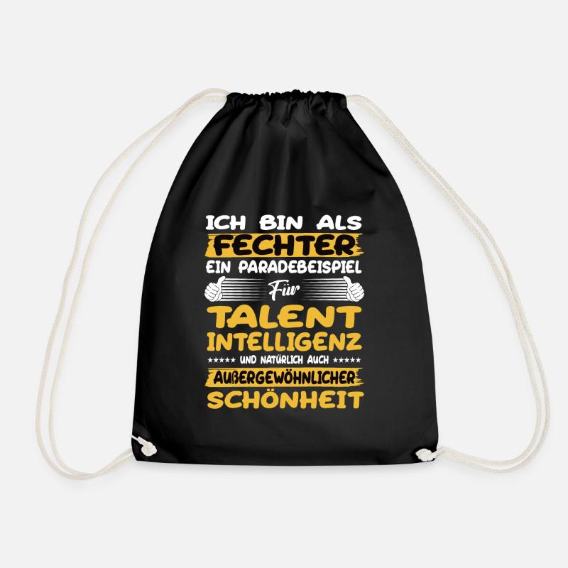 Fechter ein Paradebeispiel Fechten - Turnbeutel - Schwarz