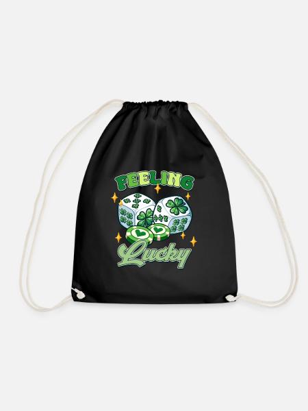 Feeling Lucky St. Patrick’s Day - Drawstring Bag - black