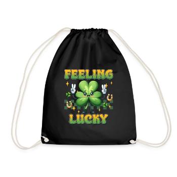 Se sentir chanceux le jour de la Saint-Patrick - Sac de sport léger - noir - Devant