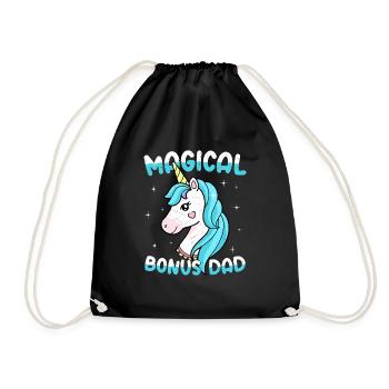 Magical Bonus Dad Stepfather Adoption - Drawstring Bag - black - Front