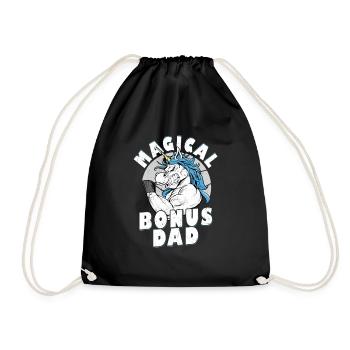 Magical Bonus Dad Adoption Stepfather - Drawstring Bag - black - Front