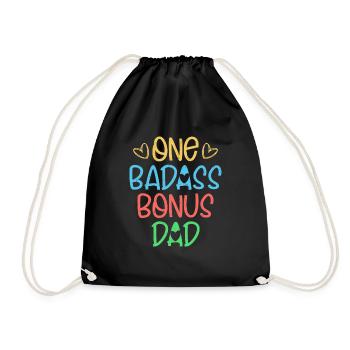One Badass Bonus Dad Stepfather Adoption - Turnbeutel - Schwarz - Vorne