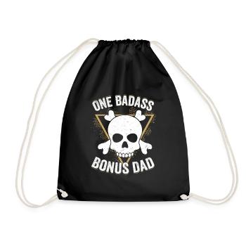 One Badass Bonus Dad Adoption Stepfather - Turnbeutel - Schwarz - Vorne