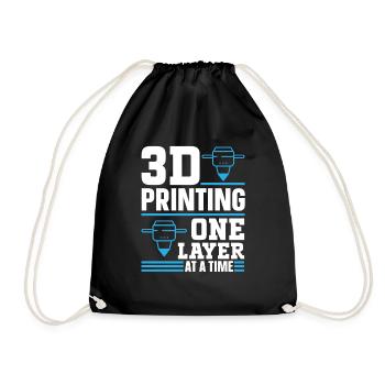Imprimante 3D Impression 3D - Sac de sport léger - noir - Devant
