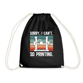 Imprimante 3D Impression 3D - Sac de sport léger - noir - Devant