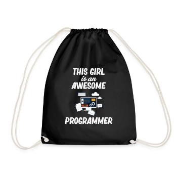 This girl is a fantastic - Drawstring Bag - black - Front