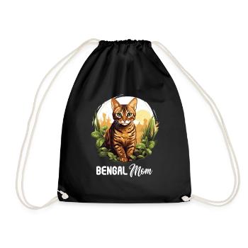Bengal Cat Bengalkatze - Turnbeutel - Schwarz - Vorne