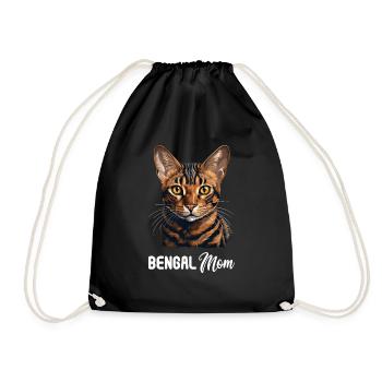 Bengal Cat Bengalkatze - Turnbeutel - Schwarz - Vorne