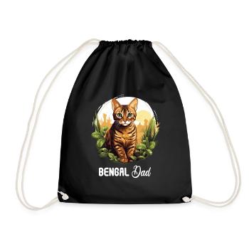 Bengal Cat Bengalkatze - Turnbeutel - Schwarz - Vorne