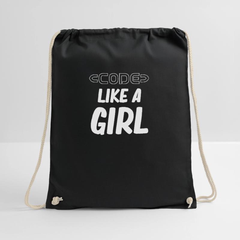 Coder comme une fille programmeuse fille ordinateur Sac de sport léger