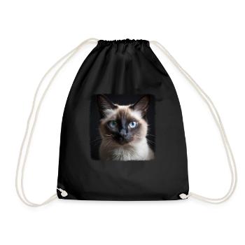 Chat balinais Balinesenkatze - Sac de sport léger - noir - Devant